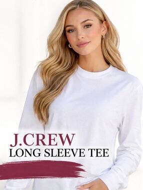 J.Crew  Cotton Long sleeve tee‎ L